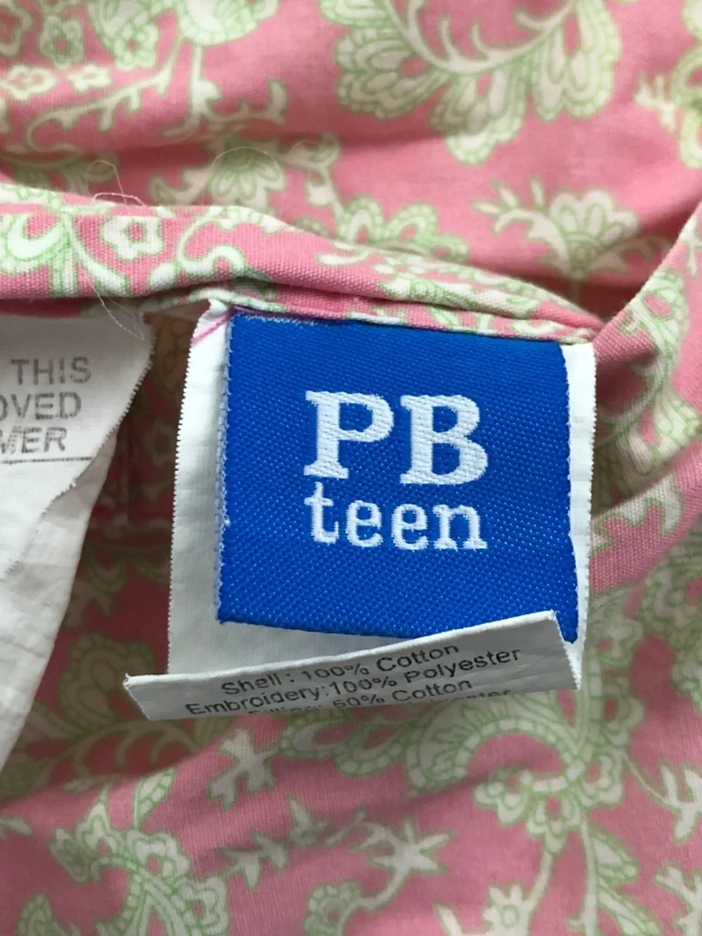 Pottery Barn Teen quilted embroidered standard shams cotton mixed prints boho
